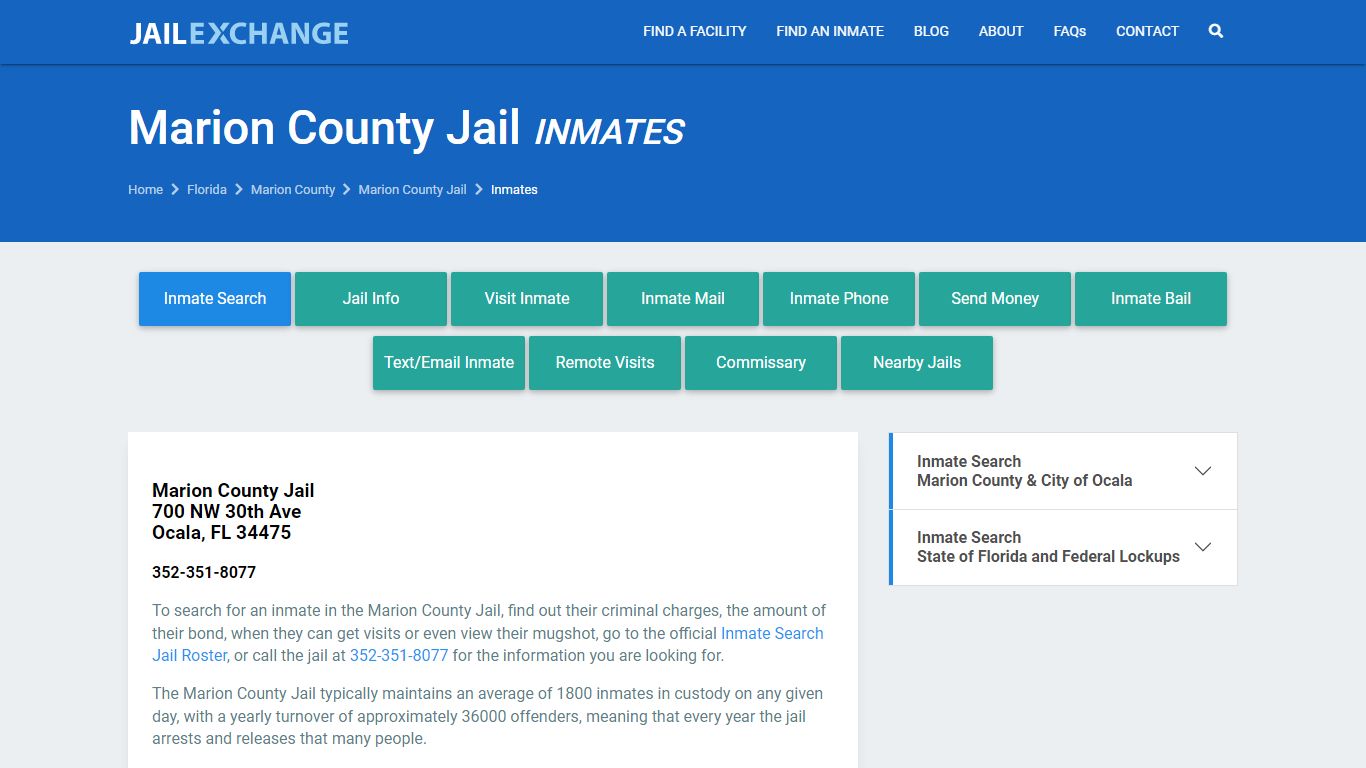 Marion County Inmate Search | Arrests & Mugshots | FL - JAIL EXCHANGE